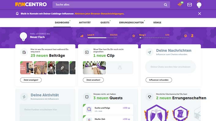 Fancentro Dashboard