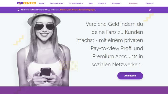 Geld verdienen mit Fancentro