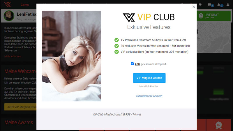 VIP Club Mitgliedschaft Visit X